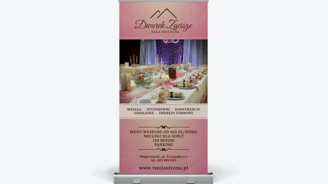 Informacja o noclegu dla gości weselnych: Dworek Zacisze oferuje noclegi, parking, menu weselne od 140 zł/osoba.