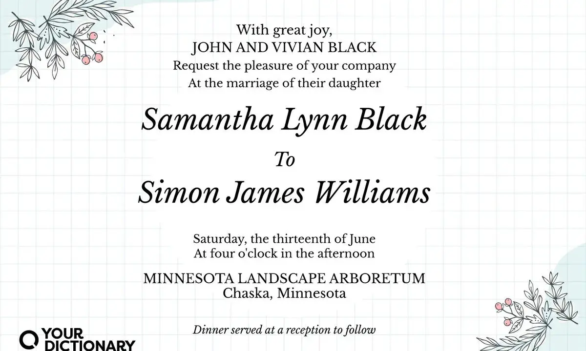 Oryginalne teksty na zaproszenia ślubne: Samantha i Simon pobierają się 13 czerwca w Minnesota Landscape Arboretum.